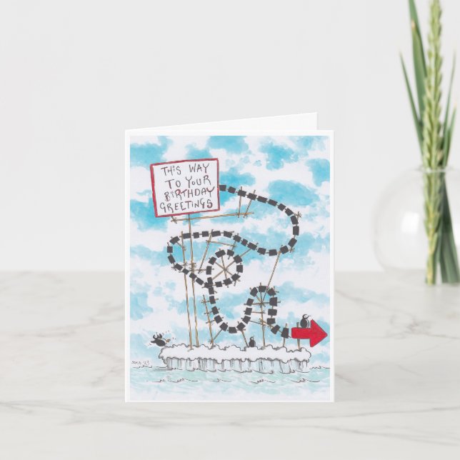 Silly Penguin Birthday Card (Front)