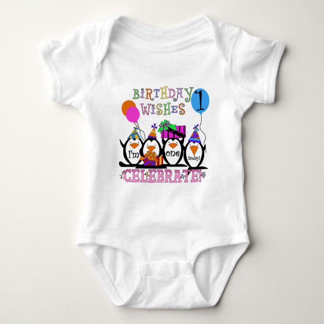 Silly Penguins 1st Birthday Tshirts and Gifts (Front)