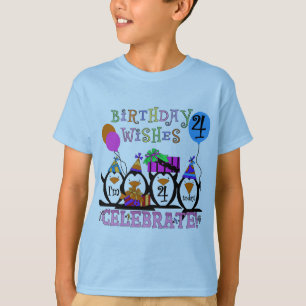Silly Penguins 4th Birthday T-shirts and Gifts