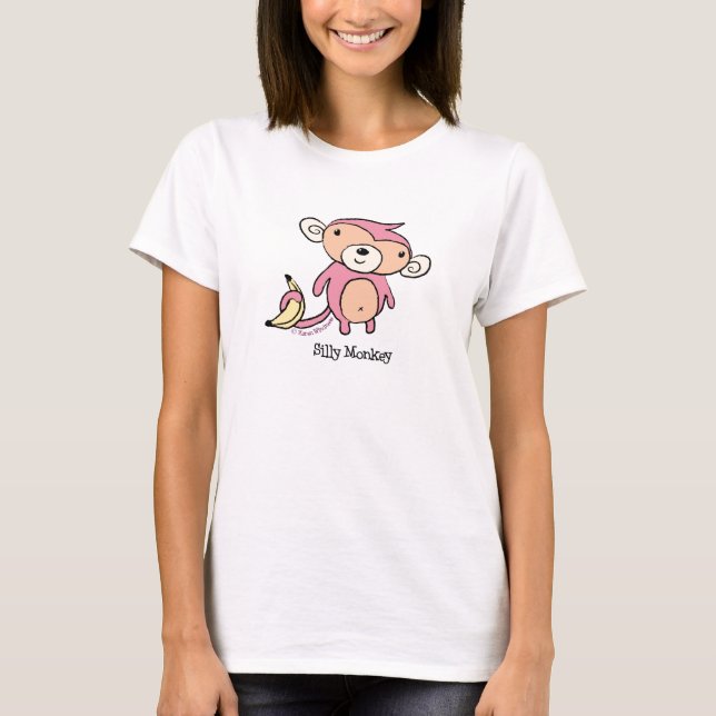 Silly Pink Monkey T-Shirt (Front)