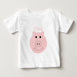 Silly pink pig toddler shirt