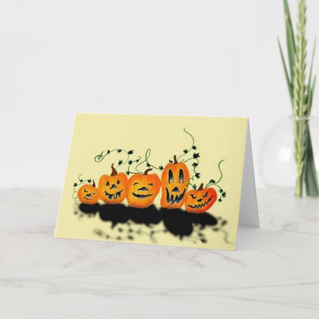 Silly Pumpkins Halloween Card (Front)