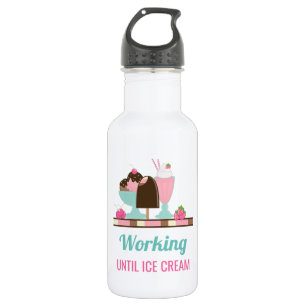 Silly Pun Working Until Ice Cream - Yummy Treats 532 Ml Water Bottle