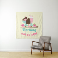 Silly Pun Working Until Ice Cream - Yummy Treats