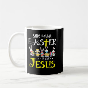 Silly Rabbit Easter Is for Jesus Bunny Face Mask Q Coffee Mug