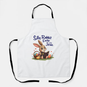 Silly Rabbit Easter Is for Jesus Christian Design Apron