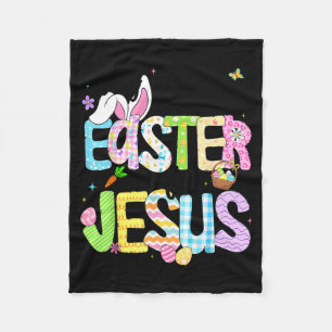 Silly Rabbit Easter is for Jesus Kids Girls Women Fleece Blanket