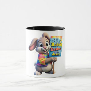 Silly Rabbit Easter is for Jesus Mens T-Shirt Mug