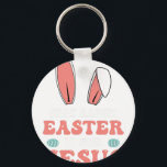 silly rabbit easter is for jesus, retro, vintage key ring<br><div class="desc">Durable and lightweight keychain featuring a vibrant,  high-quality print,  perfect for keys,  bags,  backpacks,  small gifts,  souvenirs,  and everyday accessories.</div>