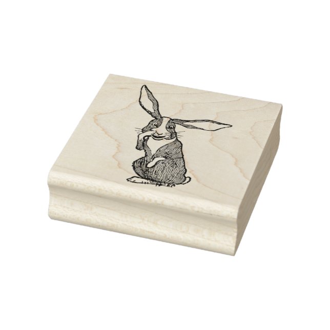 Silly Rabbit Telling Secrets Vintage Art Stamp (Stamp)