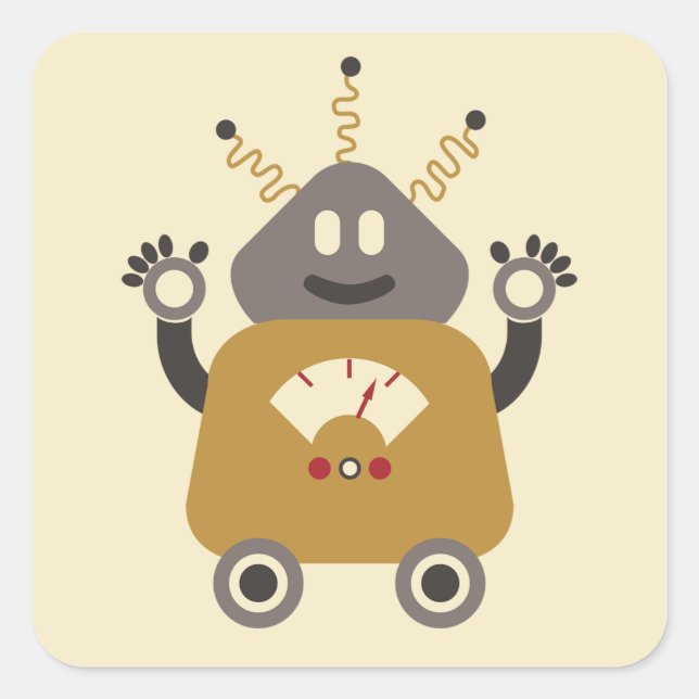 Silly Robot Sticker (Front)