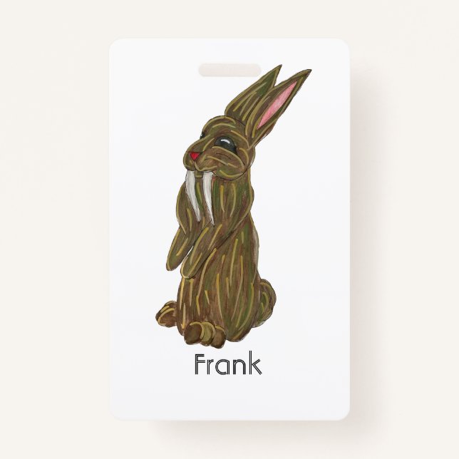Silly Sabre Tooth Rabbit ID Badge (Front)