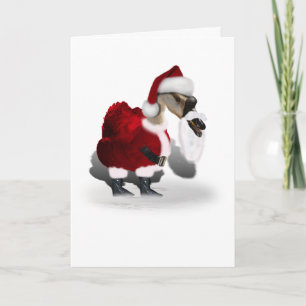 Silly Santa Goose Holiday Card