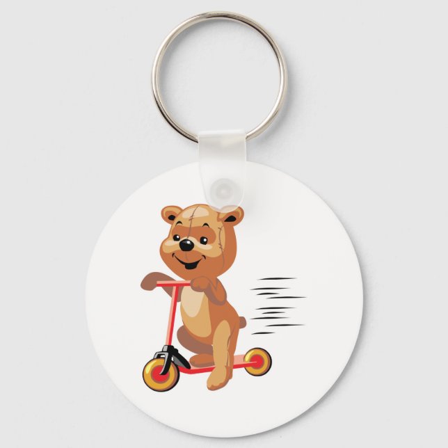 silly scooter bear key ring (Front)