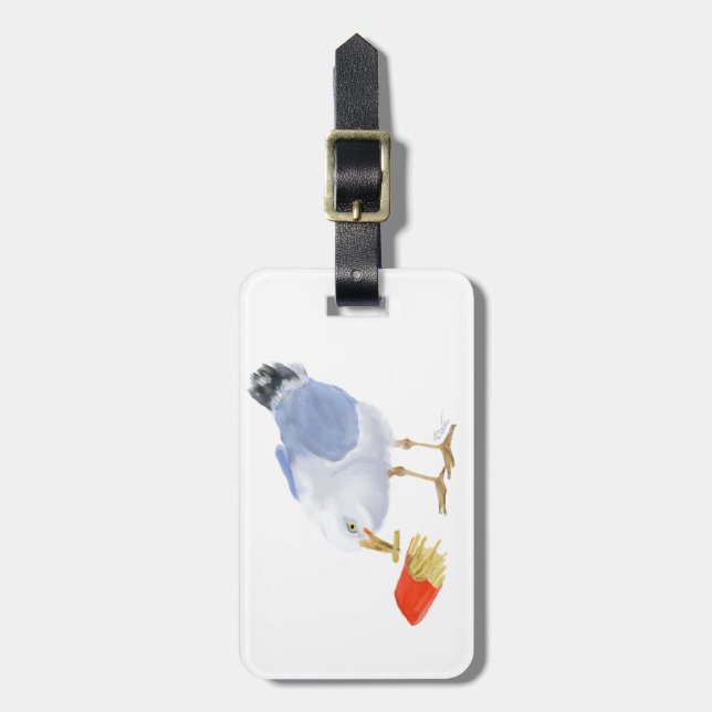 Silly Seagull Luggage Tag (Front Vertical)