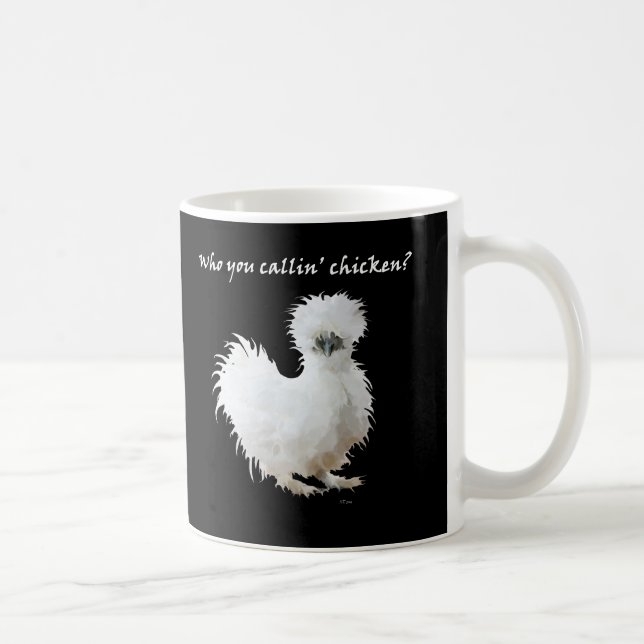 Silly Silkie Chicken Coffee Mug (Right)