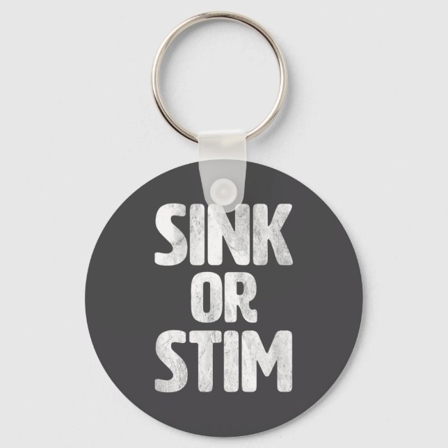 Silly Sink Stim Neurodivergent Normalize Autism St Key Ring (Front)