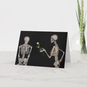 Silly Skeleton Odd Funny Valentine's Day Card