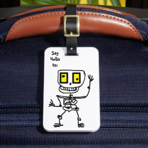 Silly Skully   Luggage Tag