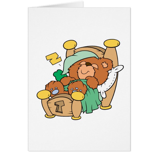 silly sleeping teddy bear design (Front)
