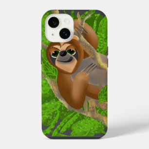 Silly Sloth Relaxing In A Tree iPhone 14 Case