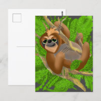 Silly Sloth Relaxing In A Tree