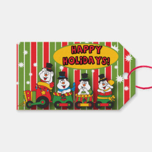 Silly Snowman Train Christmas Gift Tags