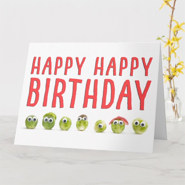 Silly Sprouts Birthday – Funny Gift for Family Card (Yellow Flower)