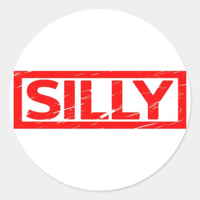 Silly Stamp Classic Round Sticker (Front)