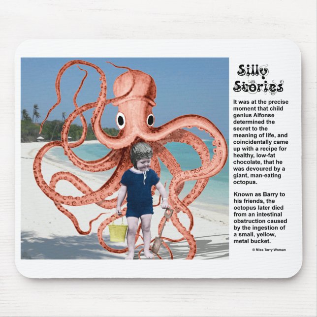 Silly Stories: Man-eating Octopus Mouse Pad (Front)