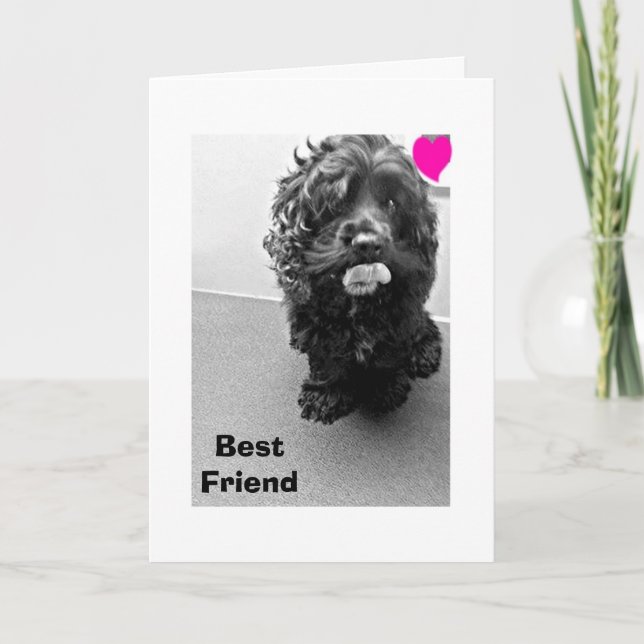 SILLY TALKING PUP FOR YOUR BEST FRIEND CARD (Front)