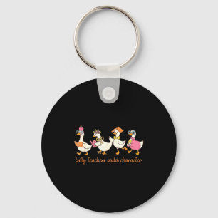 Silly teacher goose appreciation teachers day funn key ring