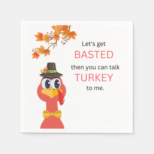 Silly Thanksgiving Paper Napkin (Front)