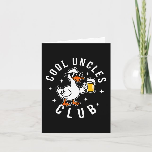 Silly Uncle Goose Cool Uncles Club Shirt Men Uncle Card (Front)