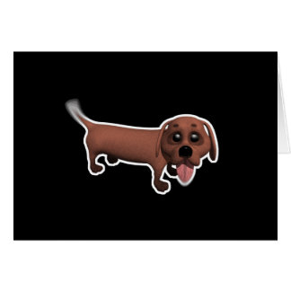 silly wagging tail daschund