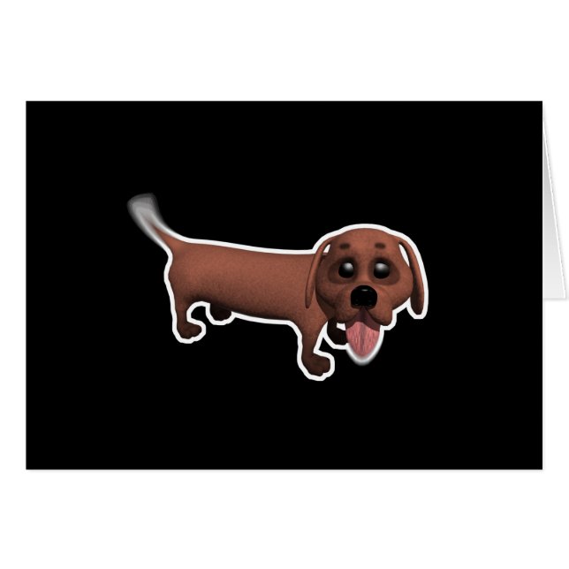 silly wagging tail daschund (Front Horizontal)