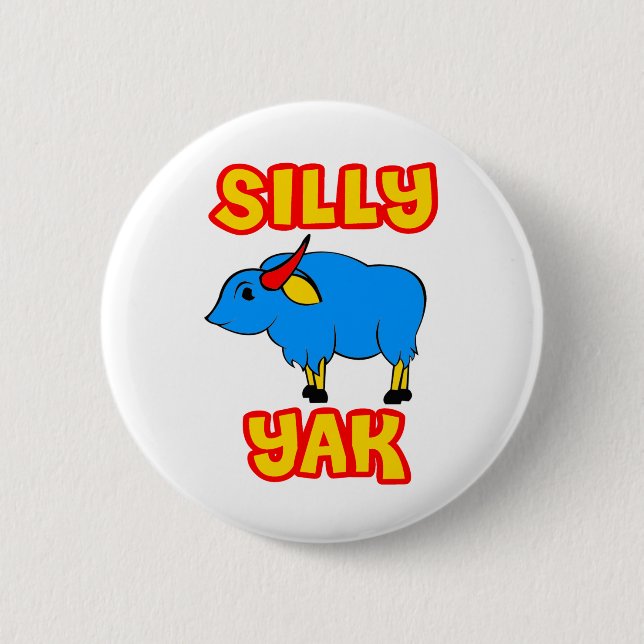 Silly Yak 6 Cm Round Badge (Front)