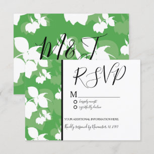 Silo Lemon Lime Seamless Green Pattern Wedding Invitation