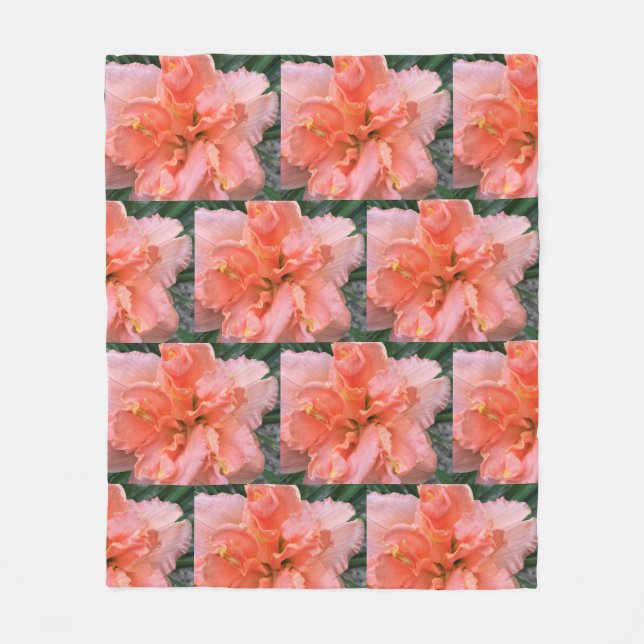 ‘Siloam Double Classic’ Daylily Fleece Blanket (Front)