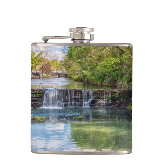 Siloam Springs Sager Creek Waterfall Flask (Front)