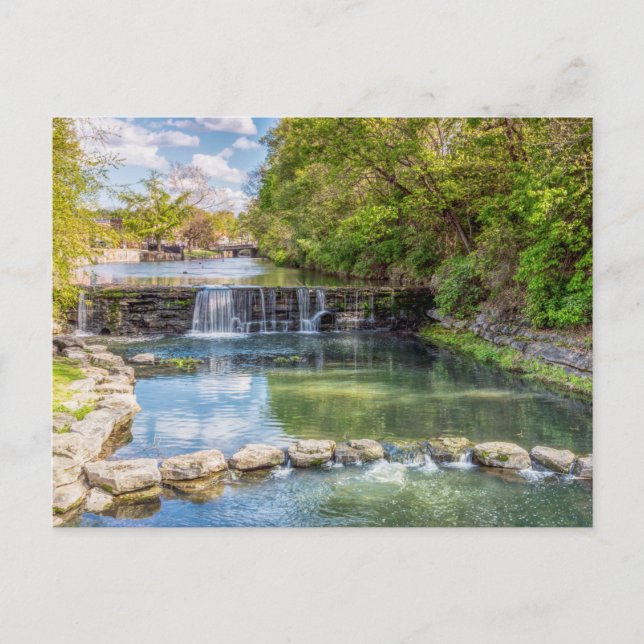 Siloam Springs Sager Creek Waterfall Postcard (Front)