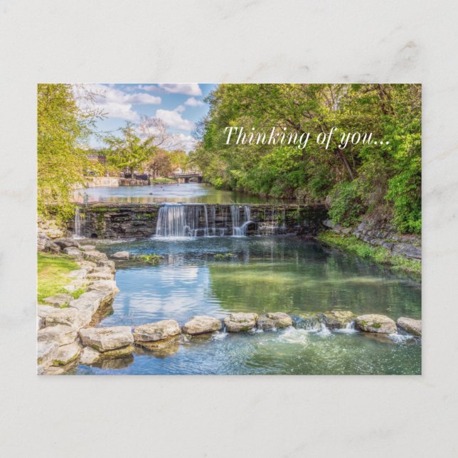 Siloam Springs Sager Waterfall Thinking Of You Postcard (Front)
