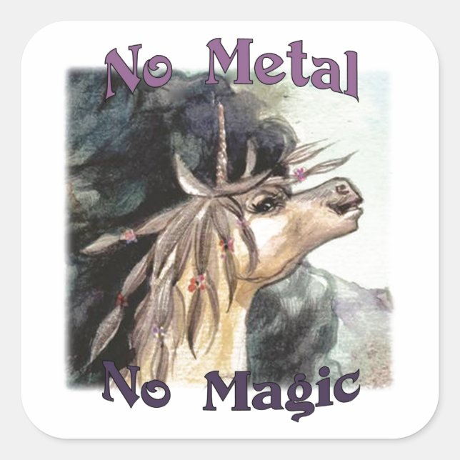Silubhra No Metal No Magic Stickers (Front)