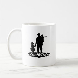 Siluet Father's Day Family Graphic Coffee Mug
