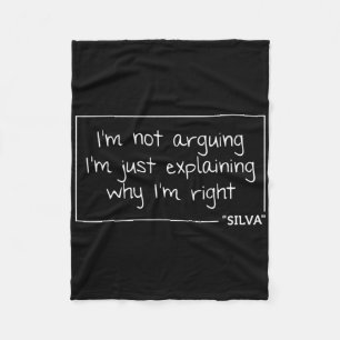Silva Gift Quote Personalised Name Funny Birthday Fleece Blanket