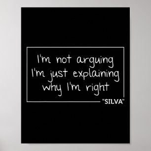 Silva Gift Quote Personalised Name Funny Birthday Poster