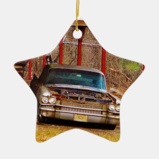 Silver 1963 Sadan Deville Ceramic Tree Decoration (Front)