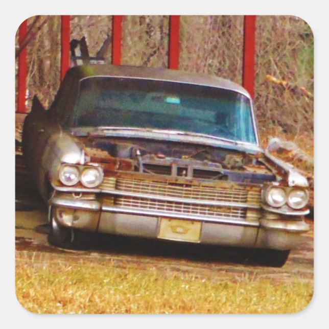 Silver 1963 Sadan Deville Square Sticker (Front)