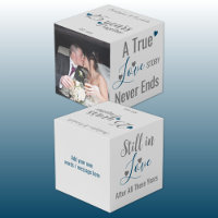 Silver 25 years anniversary blue photo