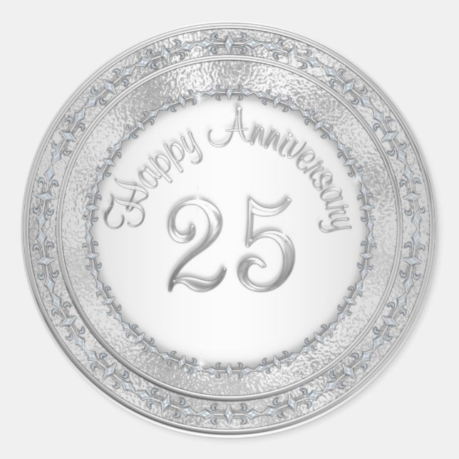 Silver 25th Anniversary Labels (Front)